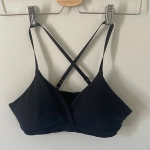 Athleta black adjustable strap sports bra size XS